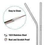 Reusable Stainless Steel Straws for Kids & Adults Metal Straws with Cleaning Brush, Long Sipper Straws for Juice & Drinks Pack of 2 - Image 7
