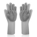 Gloves Magic Silicone Dish Washing Gloves, Silicon Cleaning Gloves, Silicon Hand Gloves for Kitchen Dishwashing and Pet Grooming, Great for Washing Dish, Car, Bathroom ( Multicolour, 1 Pair) - Image 3