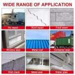 Super Strong Adhesive Waterproof Permanent Repair Aluminum Butyl Tape Rubber Foil Suitable for Roof Leak, surface Crack, Window Sill Gap, Boat Sealing, Home Renovation (5CM) Pack of 1 - Image 4