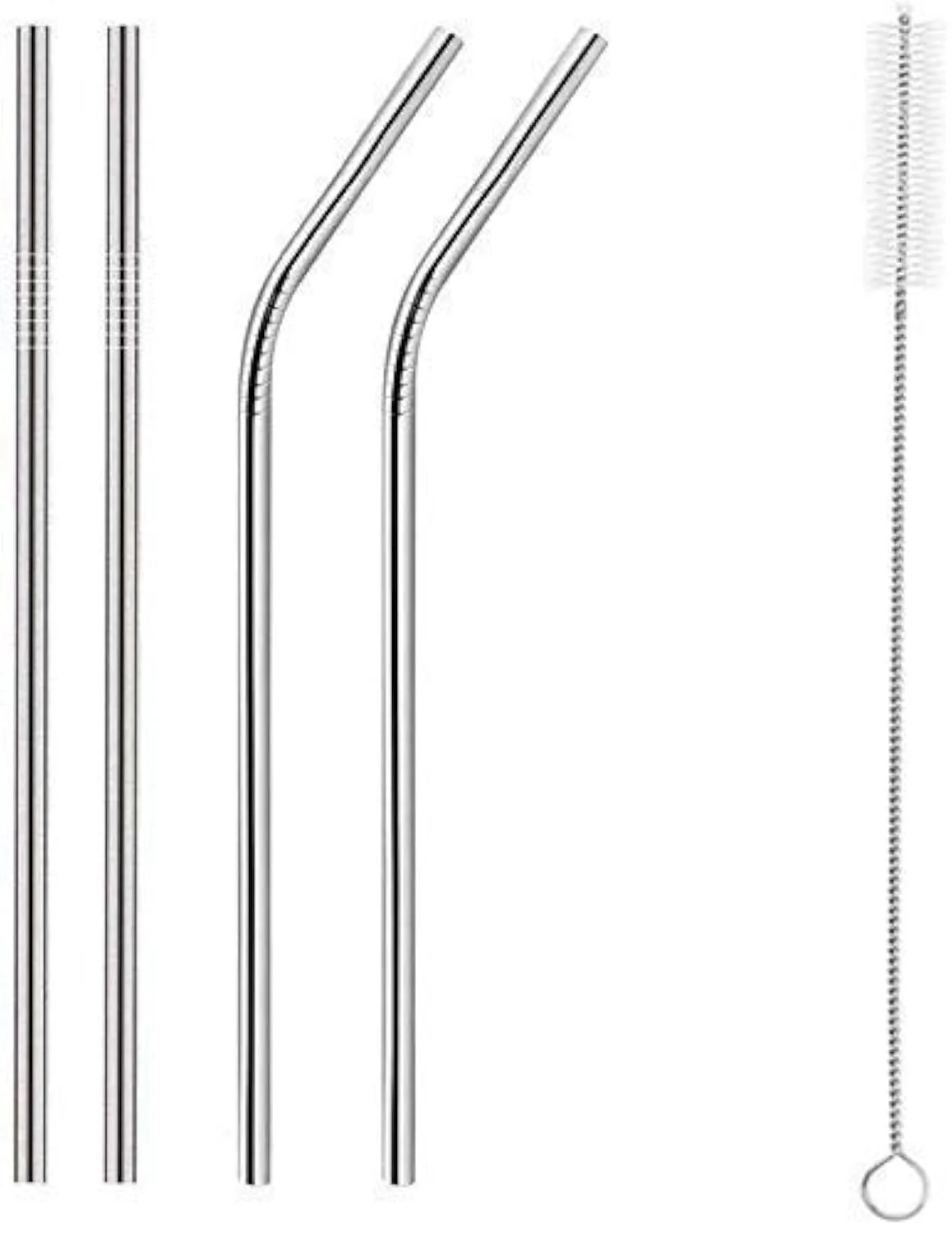 Stainless Steel Straws - Nivrutti Reusable Stainless Steel Straws for Kids & Adults with Cleaning Brush Nivrutti Stainless Steel Straws