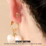 Nivrutti Ear Lobe Support Patch | Strong Invisible Ear Lobe Tape for Heavy Earrings | Transparent Ear Piercing Protection Patch | 30 Count (Pack of 1) - Image 3