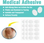Nivrutti Ear Lobe Support Patch | Strong Invisible Ear Lobe Tape for Heavy Earrings | Transparent Ear Piercing Protection Patch | 30 Count (Pack of 1) - Image 8