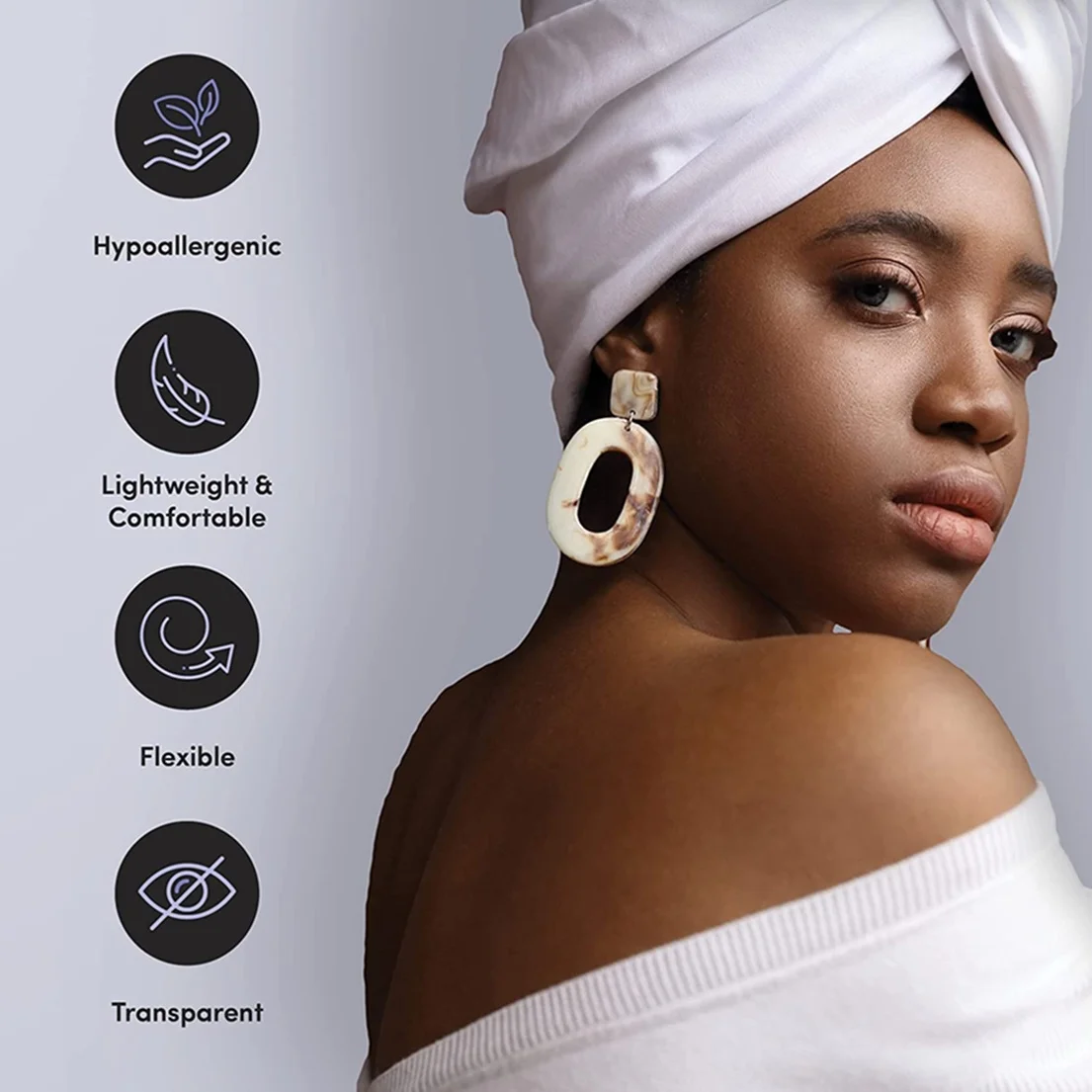 Transparent Ear Patch for Jewellery