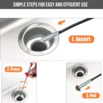 Nivrutti Best Premium Drain Pipe Cleaning Spring 160CM | ABS & Stainless Steel Flexible Hair Catching Sink Sewer Clog Remover Grabber Tool - Image 6