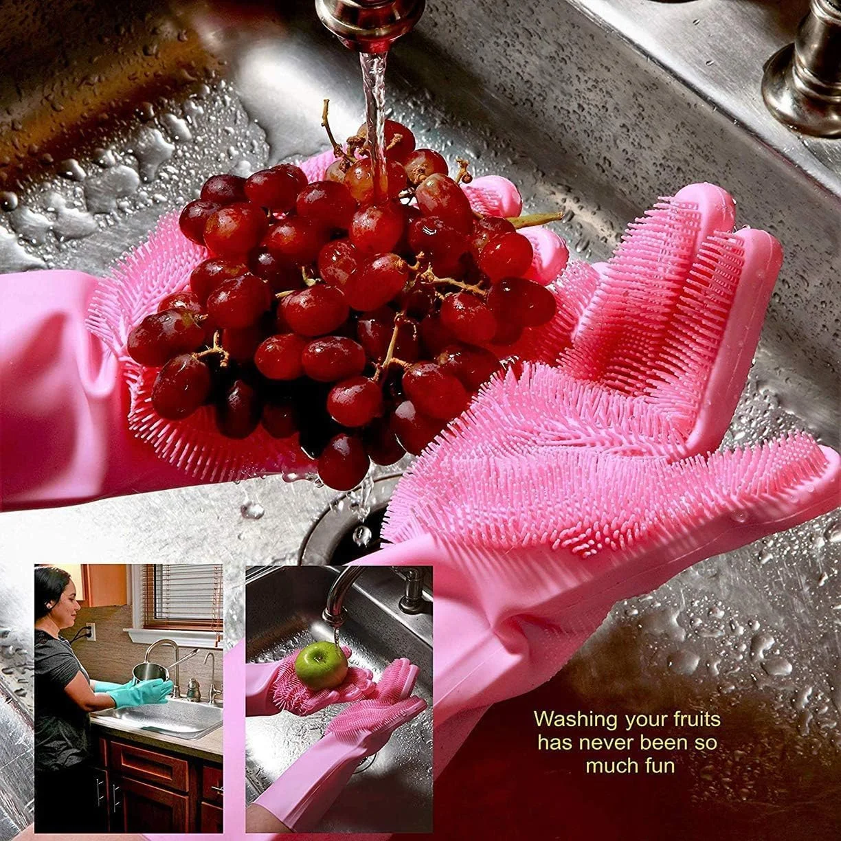 Best Silicone Dishwashing Gloves by Nivrutti