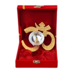 Om Diya Gift Set – Nivrutti Premium Brass Om Diya with Velvet Gift Box for Diwali