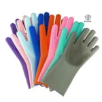 Nivrutti Best Premium Silicone Dishwashing Gloves | Heat Resistant Kitchen Scrubber Gloves (1 Pair) - Image 3