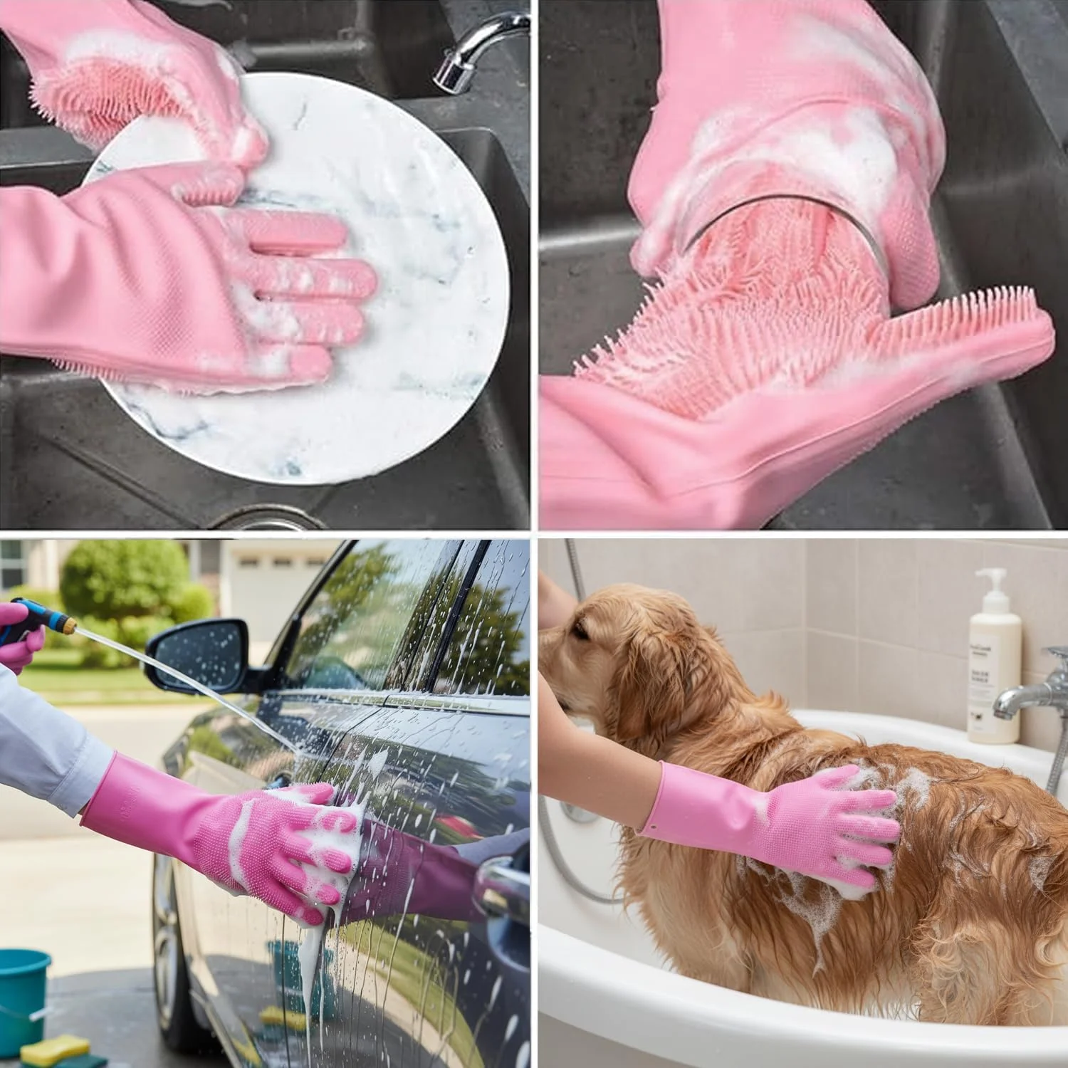 Premium Reusable Kitchen Cleaning Gloves
