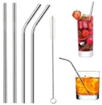 Premium Stainless Steel Straws for Juice, Smoothies and Cold Drinks
