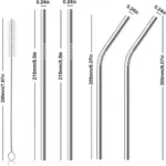 Nivrutti Stainless Steel Straws Set for Kids and Adults