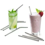 Reusable Stainless Steel Straws with Cleaning Brush by Nivrutti