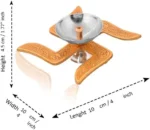 Premium Swastik Diya by Nivrutti with Brass Wick Holder and Red Velvet Gift Box