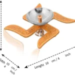 Premium Swastik Diya by Nivrutti with Brass Wick Holder and Red Velvet Gift Box