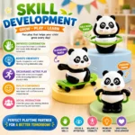 Three-piece panda toys for kids by Nivrutti