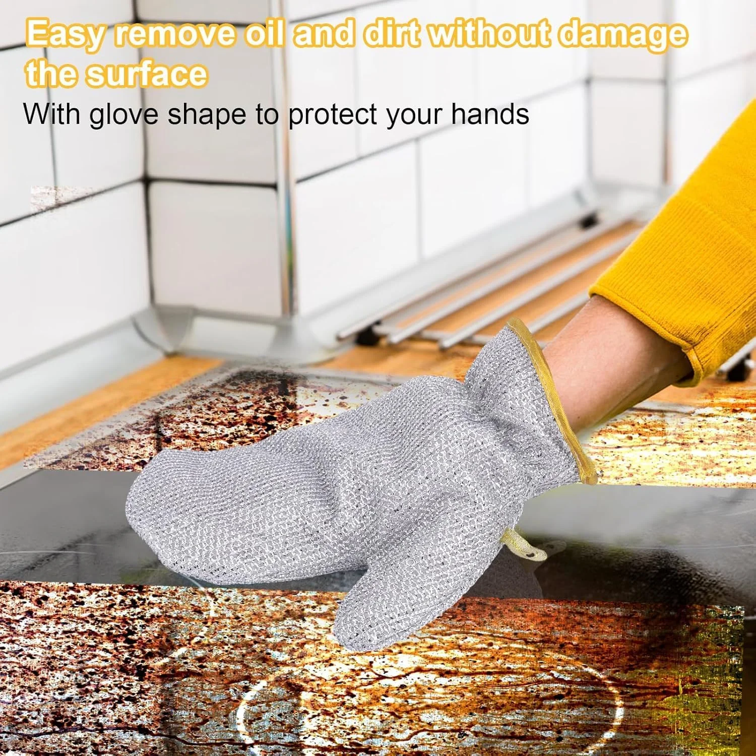Nivrutti Wire Dishwashing Gloves reusable heavy duty non scratch kitchen scrubber gloves