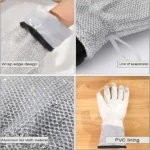 Stainless Steel Wire Dishwashing Gloves for pots pans sink and utensils cleaning