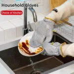 Reusable Wire Dishwashing Gloves machine washable kitchen cleaning gloves